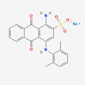 molecular formula C22H17N2NaO5S B12698040 Sodium 1-amino-4-(2,6-dimethylanilino)-9,10-dihydro-9,10-dioxoanthracene-2-sulphonate CAS No. 94110-13-1