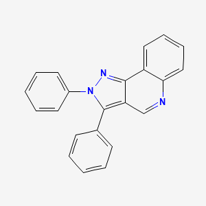 molecular formula C22H15N3 B12698048 2H-Pyrazolo(4,3-c)quinoline, 2,3-diphenyl- CAS No. 103688-26-2