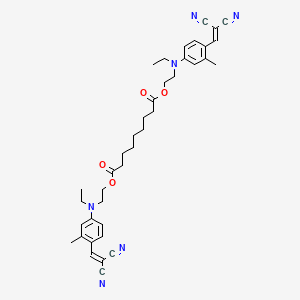 molecular formula C39H46N6O4 B12698102 Bis(2-((4-(2,2-dicyanovinyl)-3-methylphenyl)ethylamino)ethyl) azelate CAS No. 93966-62-2
