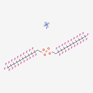 molecular formula C24H12F42NO4P B12698130 Ammonium bis(3,3,4,4,5,5,6,6,7,7,8,8,9,9,10,10,11,11,12,12,12-henicosafluorododecyl) phosphate CAS No. 93776-21-7