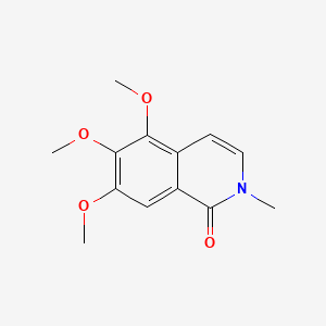 molecular formula C13H15NO4 B12698143 1(2H)-Isoquinolinone, 5,6,7-trimethoxy-2-methyl- CAS No. 23434-97-1