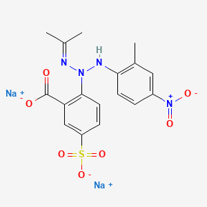 molecular formula C17H16N4Na2O7S B12698146 Disodium 2-(1-(1-methylethyl)-3-(2-methyl-4-nitrophenyl)triazen-2-yl)-5-sulphonatobenzoate CAS No. 83249-39-2