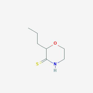 molecular formula C7H13NOS B12698175 2-Propyl-3-thiomorpholinone CAS No. 69226-22-8