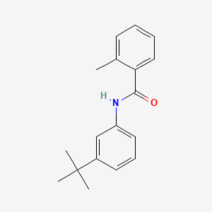 molecular formula C18H21NO B12698179 Benzamide, N-(3-(1,1-dimethylethyl)phenyl)-2-methyl- CAS No. 58495-06-0
