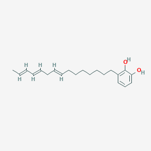 molecular formula C21H30O2 B12698188 3-(8,11,13-Pentadecatrienyl)pyrocatechol CAS No. 21104-16-5