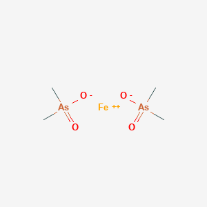 molecular formula C4H12As2FeO4 B12698211 Ferrous cacodylate CAS No. 59672-21-8