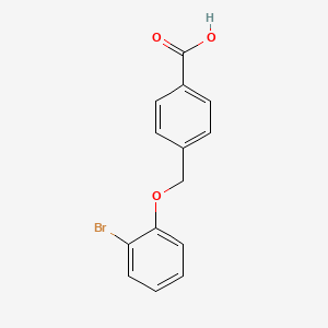 molecular formula C14H11BrO3 B1269826 4-(2-Bromophenoxymethyl)benzoic acid CAS No. 364610-26-4