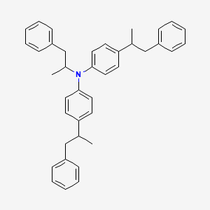 molecular formula C39H41N B12698279 alpha-Methyl-N,N-bis(4-(1-methyl-2-phenylethyl)phenyl)phenethylamine CAS No. 97375-17-2