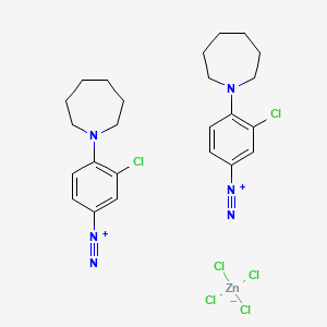 molecular formula C24H30Cl6N6Zn B12698285 4-(azepan-1-yl)-3-chlorobenzenediazonium;tetrachlorozinc(2-) CAS No. 84215-44-1