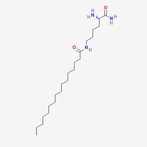 molecular formula C22H45N3O2 B12698295 Palmitoylysylamide CAS No. 220689-68-9