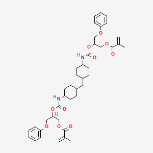 molecular formula C41H54N2O10 B12698300 Methylenebis(4,1-cyclohexanediyliminocarbonyloxy(2-(phenoxymethyl)-2,1-ethanediyl)) bismethacrylate CAS No. 82088-11-7