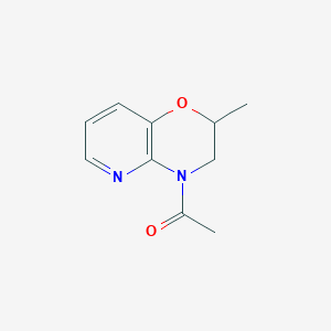molecular formula C10H12N2O2 B12698307 3,4-Dihydro-4-acetyl-2-methyl-2H-pyrido(3,2-b)-1,4-oxazine CAS No. 89970-16-1