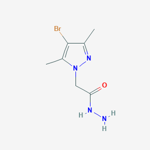 molecular formula C7H11BrN4O B1269832 2-(4-Bromo-3,5-dimethyl-1H-pyrazol-1-yl)acetohydrazide CAS No. 175137-56-1