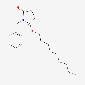 molecular formula C20H31NO2 B12698322 (+-)-5-(Nonyloxy)-1-(phenylmethyl)-2-pyrrolidinone CAS No. 136410-44-1
