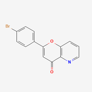 molecular formula C14H8BrNO2 B12698353 4H-Pyrano(3,2-b)pyridin-4-one, 2-(4-bromophenyl)- CAS No. 148190-18-5