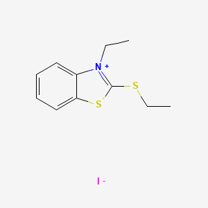 molecular formula C11H14INS2 B12698382 Benzothiazolium, 3-ethyl-2-(ethylthio)-, iodide CAS No. 87515-67-1