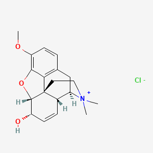 molecular formula C19H24ClNO3 B12698444 Codeine methochloride CAS No. 63732-63-8