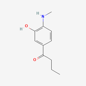 molecular formula C11H15NO2 B12698447 1-Butanone, 1-(3-hydroxy-4-(methylamino)phenyl)- CAS No. 123172-48-5