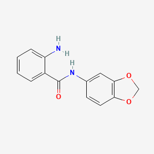 molecular formula C14H12N2O3 B1269846 2-amino-N-(2H-1,3-benzodioxol-5-yl)benzamide CAS No. 571158-97-9