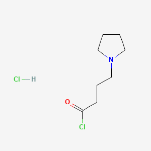 molecular formula C8H15Cl2NO B12698481 Pyrrolidine-1-butyryl chloride hydrochloride CAS No. 85614-46-6