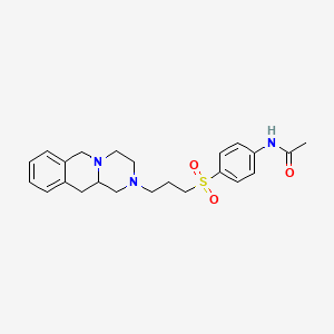 molecular formula C23H29N3O3S B12698500 Acetamide, N-(4-((3-(1,3,4,6,11,11a-hexahydro-2H-pyrazino(1,2-b)isoquinolin-2-yl)propyl)sulfonyl)phenyl)- CAS No. 115041-56-0