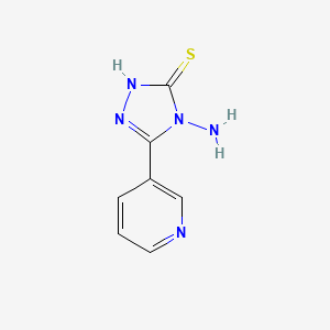 molecular formula C7H7N5S B1269852 4-Amino-5-pyridin-3-yl-4H-[1,2,4]triazole-3-thiol CAS No. 78027-00-6
