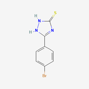 molecular formula C8H6BrN3S B1269854 5-(4-Bromo-phenyl)-4H-[1,2,4]triazole-3-thiol CAS No. 39631-33-9