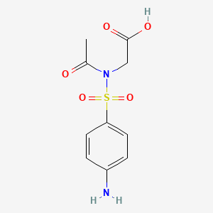 molecular formula C10H12N2O5S B12698562 Glycine, N-acetyl-N-((4-aminophenyl)sulfonyl)- CAS No. 81865-30-7
