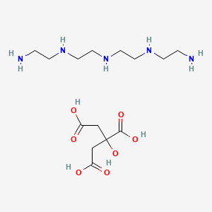 molecular formula C14H31N5O7 B12698570 N-(2-Aminoethyl)-N'-[2-[(2-aminoethyl)amino]ethyl]ethylenediamine 2-hydroxypropane-1,2,3-tricarboxylate CAS No. 84145-09-5