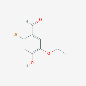 molecular formula C9H9BrO3 B1269858 2-Bromo-5-ethoxy-4-hydroxybenzaldehyde CAS No. 340216-58-2