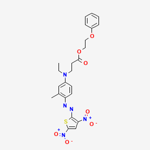 molecular formula C24H25N5O7S B12698586 2-Phenoxyethyl N-(4-((3,5-dinitro-2-thienyl)azo)-3-methylphenyl)-N-ethyl-beta-alaninate CAS No. 94108-23-3