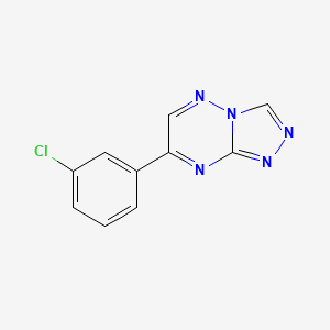 molecular formula C10H6ClN5 B12698592 1,2,4-Triazolo(4,3-b)(1,2,4)triazine, 7-(3-chlorophenyl)- CAS No. 86888-52-0