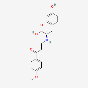 molecular formula C19H21NO5 B12698616 L-Tyrosine, N-(3-(4-methoxyphenyl)-3-oxopropyl)- CAS No. 85975-31-1