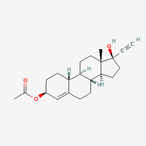 molecular formula C22H30O3 B12698642 Norethynodiol 3-monoacetate CAS No. 2061-45-2