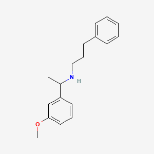 molecular formula C18H23NO B12698648 Benzenepropanamine, N-(1-(3-methoxyphenyl)ethyl)- CAS No. 148717-47-9