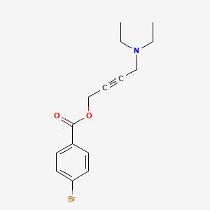 molecular formula C15H18BrNO2 B12698660 Benzoic acid, 4-bromo-, 4-(diethylamino)-2-butynyl ester CAS No. 130421-64-6