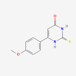 molecular formula C11H10N2O2S B1269867 6-(4-methoxyphenyl)-2-thioxo-2,3-dihydropyrimidin-4(1H)-one CAS No. 33166-87-9