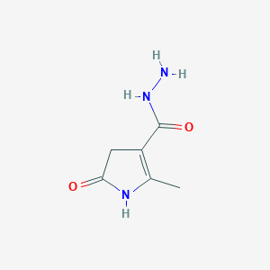 molecular formula C6H9N3O2 B126987 2-Methyl-5-oxo-4,5-dihydro-1H-pyrrole-3-carbohydrazide CAS No. 145888-70-6