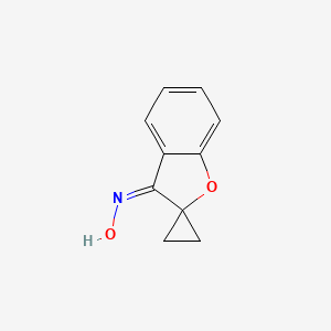 molecular formula C10H9NO2 B12698712 Spiro(benzofuran-2(3H),1'-cyclopropan)-3-one, oxime, (Z)- CAS No. 95449-81-3