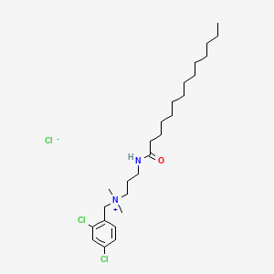 molecular formula C26H45Cl3N2O B12698728 (2,4-Dichlorobenzyl)dimethyl[3-[(1-oxotetradecyl)amino]propyl]ammonium chloride CAS No. 94279-05-7