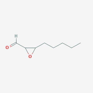 molecular formula C8H14O2 B12698736 2,3-Epoxyoctanal CAS No. 42134-50-9