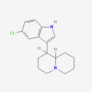 molecular formula C17H21ClN2 B12698743 Octahydro-1-(5-chloro-1H-indol-3-yl)-2H-quinolizine CAS No. 118687-89-1