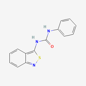 molecular formula C14H11N3OS B12698744 N-(2,1-Benzisothiazol-3-yl)-N'-phenylurea CAS No. 67019-29-8