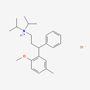 molecular formula C23H34BrNO B12698752 3-(2-Methoxy-5-methylphenyl)-3-phenyl-N,N-di(propan-2-yl)propan-1-aminium bromide CAS No. 857288-56-3