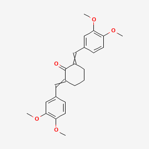 molecular formula C24H26O5 B1269882 2,6-Bis[(3,4-dimethoxyphenyl)methylidene]cyclohexan-1-one 
