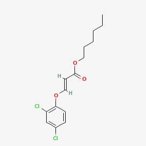 molecular formula C15H18Cl2O3 B12698841 Hexyl (E)-3-(2,4-dichlorophenoxy)-2-propenoate CAS No. 53548-45-1