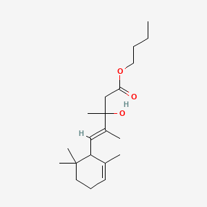 molecular formula C20H34O3 B12698850 Butyl 3-hydroxy-3,4-dimethyl-5-(2,6,6-trimethyl-2-cyclohexen-1-yl)pent-4-en-1-oate CAS No. 94135-46-3