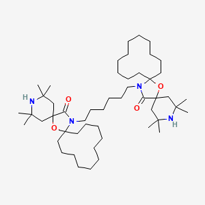 molecular formula C50H90N4O4 B12698947 20,20'-(Hexane-1,6-diyl)bis(2,2,4,4-tetramethyl-7-oxa-3,20-diazadispiro(5.1.11.2)henicosan-21-one) CAS No. 79276-19-0