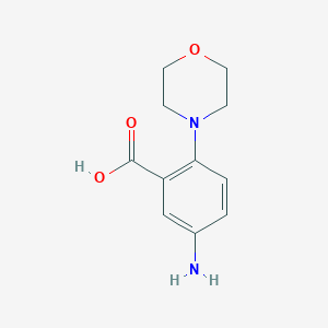 molecular formula C11H14N2O3 B1269895 5-Amino-2-morpholinobenzenecarboxylic acid CAS No. 65989-45-9
