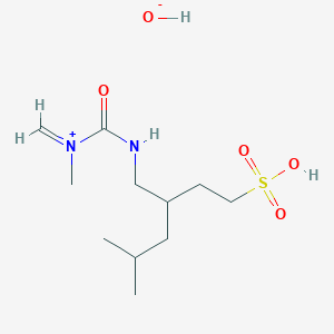 molecular formula C11H24N2O5S B12699009 Dimethyl(3-((2-methyl-1-oxoallyl)amino)-2-(sulphoethyl)propyl)ammonium hydroxide CAS No. 93981-95-4